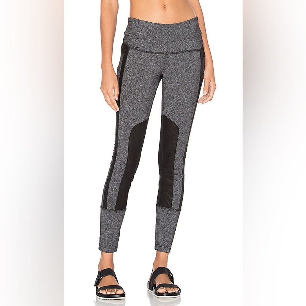 BLANC NOIR Performance Black Mesh Panel Leggings, ... NWT